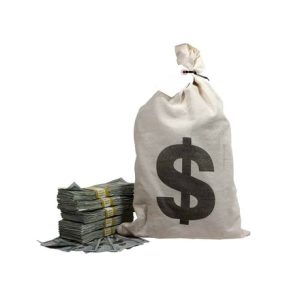 $50,000 Vintage Look Money With Money Bag - Blank Fillers
