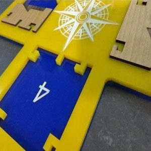 ACRYLIC Compass Style Directional Combo Lock Escape Room Puzzle