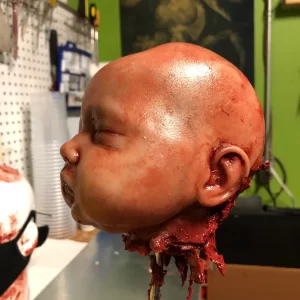 Severed baby head