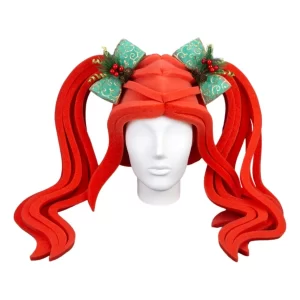 Foam Party Hats Christmas Double Ponytail Wig - Cosplay Wigs - Drag Queen Wig - Party Favors - Photobooth Props - Ginger Wig
