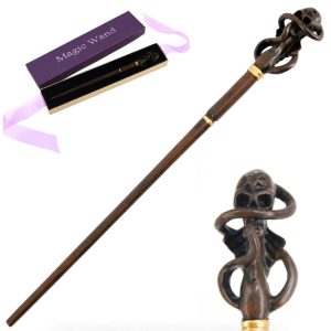 Death Eater Skull Magic Wand Cosplay Costume in Collector Display Box