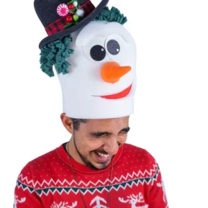 Foam Party Hats Snowman Head Hat - Holiday Decor Hat - Snowman Decor Hat - Christmas Gift Hat - Christmas Decor Hat - Christmas Gifts Hat