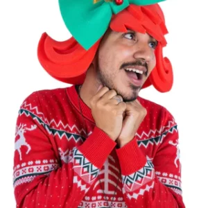 Foam Party Hats Christmas Wig - Cosplay Wigs - Drag Queen Wig - Party Favors - Photobooth Props - Ginger Wig