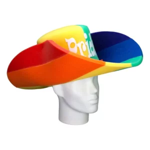Foam Party Hats: Giant Cowboy Pride Hat - Gay Pride Hat - LGBTQ Clothing Hat - LGBTQ Accessory Hat - LGBTQ Crazy Hat - 40 Gallon Hat