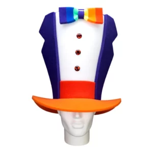 Foam Party Hats: Pride Tuxedo Hat - Gay Pride Hat - LGBTQ Clothing Hat - LGBTQ Accessory Hat - LGBTQ Crazy Hat -Hora Loca Hat -Novelty hat