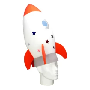 Foam Party Hats Rocket Hat - Space Party Hat - NASA Hat - Galaxy Party Hat - Stars Travel Hat - Astronaut Spaceship Hat - Photo Booth Props