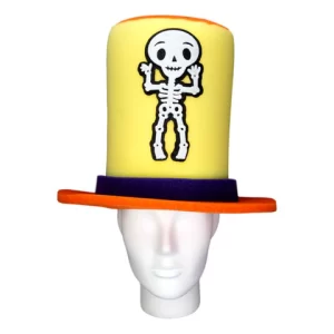 Foam Party Hats Skeleton Top Hat - Creepy Cute Hat - Halloween Hat - Skull Hat - Skull Decor Hat - Skeleton Top Hat - Spooky Hat