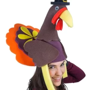 Thanksgiving Turkey Hat - Thanksgiving Gift - Turkey Day Hat - Thanksgiving Favors - Turkey Party Hat - Halloween Hat - Roast Turkey Hat