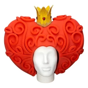 Red Hearts Crown Wig