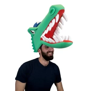 Foam Party Hats: Alligator Hat - Mascot Hat - Crocodile Costume - Aligator Costume - Animal Costume Hat - Photo Booth Props