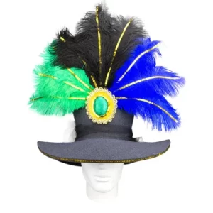 Mardi Gras Feathers Hat - Mardi Gras Women Outfit Hat - New Orleans Party Hat -Carnival Costume Hat - Festival Outfit Hat