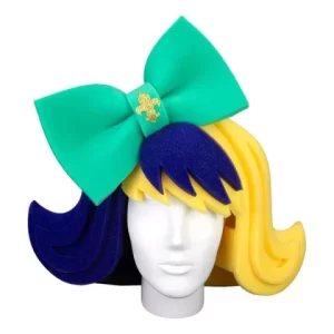 Foam Party Hats Mardi Gras Wig Large Bow - Cosplay Wigs - Drag Queen Wig - Party Favors - Photobooth Props - Party Wig - Wig birthday Gift
