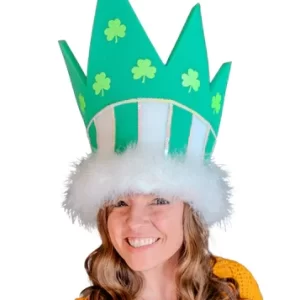 St Patrick's Crown Hat - Saint Patrick Hat - Saint Patricks Day Hat - St Womens Hat - Irish Party Hat -Green Color hat -St Patrick's Day Dec