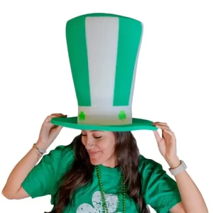 St Patrick's Stripes Hat - Saint Patricks Day - Shamrocks Hat - St Patrick's Day Dec Hat -Irish Party Hat -Green Color hat -Photobooth Props