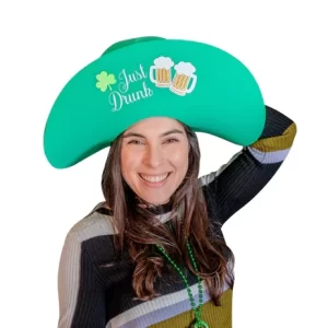 St Patrick's Lady Hat - Saint Patricks Day Hat - St Patrick's Day Deco - Women Shamrocks Hat - Green Women Hat - Irish Hat - Photo Props