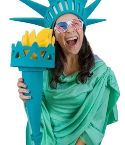 Foam Party Hats: Statue of Liberty Headband and Torch Funny Silly Men & Women Patriotic USA Top Crown for Independence Day, Crazy Hat Day