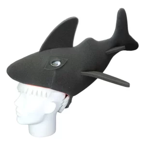 Foam Party Hats Open Mouth BLACK Shark Hat - Shark Party Hat - Shark Gift Hat - Nautical Decor Shark- Beach Decor Shark Hat - Ocean Shark Art Hat