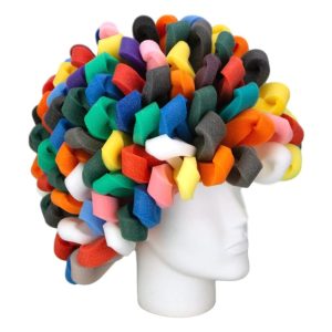 Foam Party Hats Rainbow Afro Wig - Cosplay Wigs - Pride Wig - Rave Outfit - Festival Outfit - 80s Party Dress