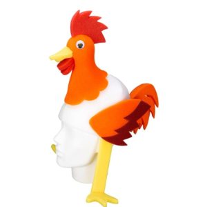 Foam Party Hats Rooster Hat - Farm Party Hat - Rooster Decor Hat - Handmade Animal Hat - Animal Costume Hat - Farm Themed Birthday