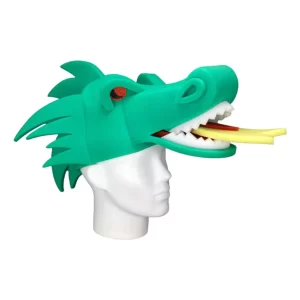 Foam Party Hats GREEN Dragon Hat - Handmade Dragon Hat - Medieval Party Hat - Dragon Costume Hat - Game of Thrones Hat - Dungeons and Dragons Hat