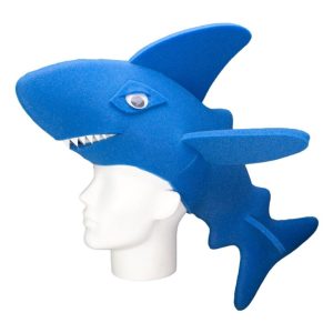 Foam Party Hats BLUE Shark Hat - Handmade Shark Hat - Custom Shark Hat - Beach Party Hat - Photo Booth Props - Party Favors - Daddy Shark Hat