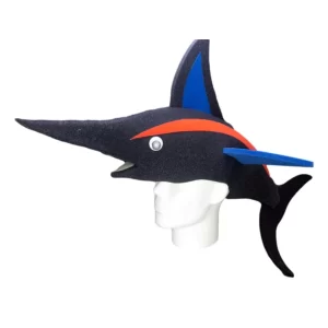 Foam Party Hats Miami Marlins Hat - Handmade Marlin Hat - Nautical Decor Fish - Ocean Fish Art Hat - Beach Party Hat - Baseball Gift Hat