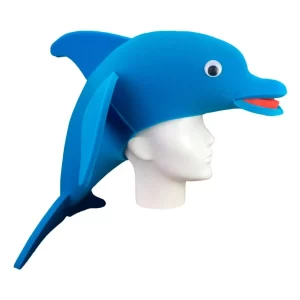 Foam Party Hats Dolphin Hat - Handmade Dolphin Hat - Ocean Decor Hat - Dolphin Beach Gift - Custom Animal Hat - Photo Booth Props