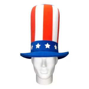 Foam Party Hats: Women Patriotic USA American Flag Floppy Hat Bonnet for Independence Day Crazy Hat Day, USA Top Hat