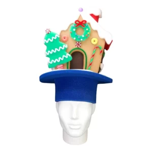 Foam Party Hats Christmas Gingerbread House Hat - Ginger Bread Man Hat - Gingerbread Deco Hat - Gingerbread Party Hat - Christmas Gift Hat