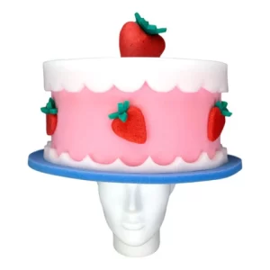 Strawberry Cake Hat- Foam Party Hats- Birthday Cake Hat-Strawberry!