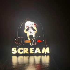 Scream Moive - Ghost Face - Light Box 3D Print