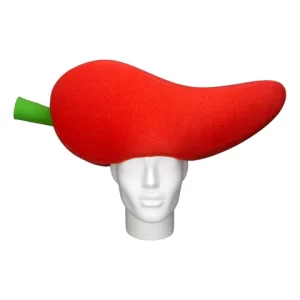 Foam Party Hats Spicy Chile Hat - Spicy Chile Emoji Hat - Spicy Chile Party Hat - Handmade Food Hat - Food Art Hat - Funny Food Gift
