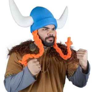 Foam Party Hats Viking with Braids Hat - Viking Dress Hat - Viking Clothing Hat - Odin Party Hat - Runes Party Hat - Celtic Party Hat